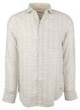 Men's Ventana Plaid Linen Long Sleeve Shirt Rash Medium