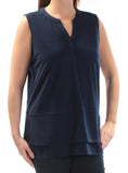 Women's Sleeveless Layered Top-I-M Indigo