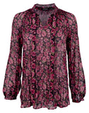 Lauren Ralph Lauren Women's Duong Sheer Pleated Blouse
