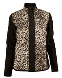Ralph Lauren LRL Women's Quilted Front Animal Print Jacket Top BM XS