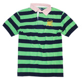 Men's Custom-Fit Cross Mallets Striped Rugby Polo Shirt-CG-L