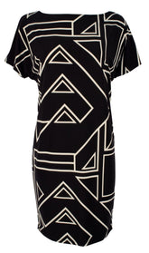 Lauren Ralph Lauren Women's Petite Geometric Print Jersey Dress
