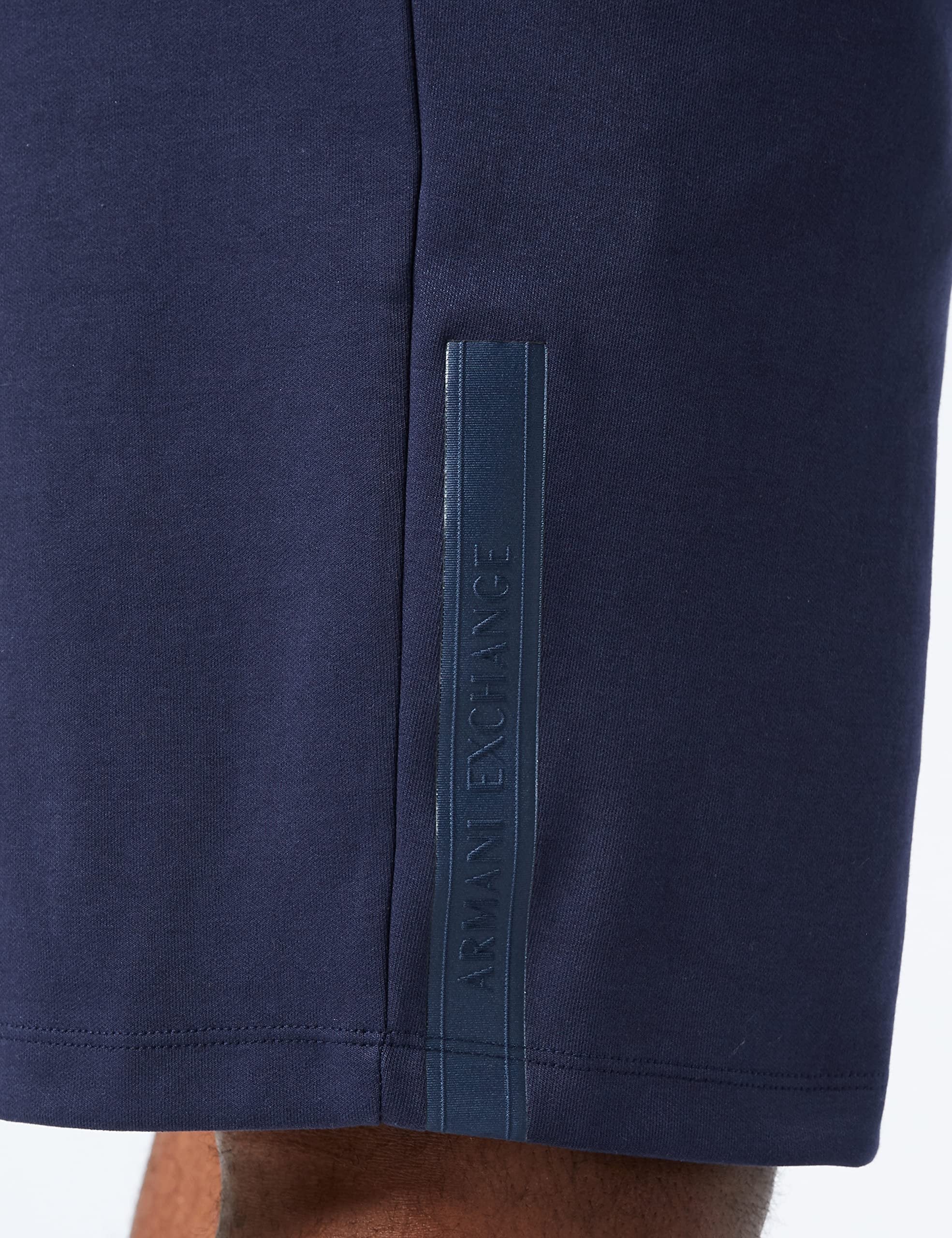 Armani Exchange Men's Embossed Ribbon Logo Organic Cotton Shorts Armani Exchange Men's Embossed Ribbon Logo Organic Cotton Shorts