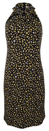 Michael Kors Women's Halter Ring Neck Floral Print Jersey Dress
