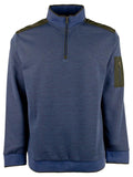 Bugatchi Men's Long Sleeve Quarter Zip Pullover Sweatshirt XL Night Blue