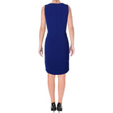 Lauren Ralph Lauren Women's Front Zipper Slit Paneled Sheath Dress