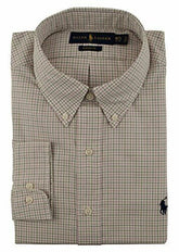 Ralph Lauren Men's Twill Tattersal Dress Shirt Lvndr 15.5 (32 33)