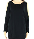 Women's Cutout Shoulder Knit Jersey Top-PB-M