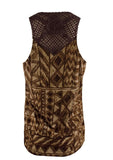 Lauren Ralph Lauren Women's Illusion Crochet Ruched Cotton Tank (XL, Multi)