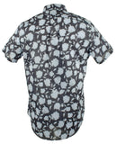 Michael Kors Men's Slim Fit Button Front Short Sleeve Shirt