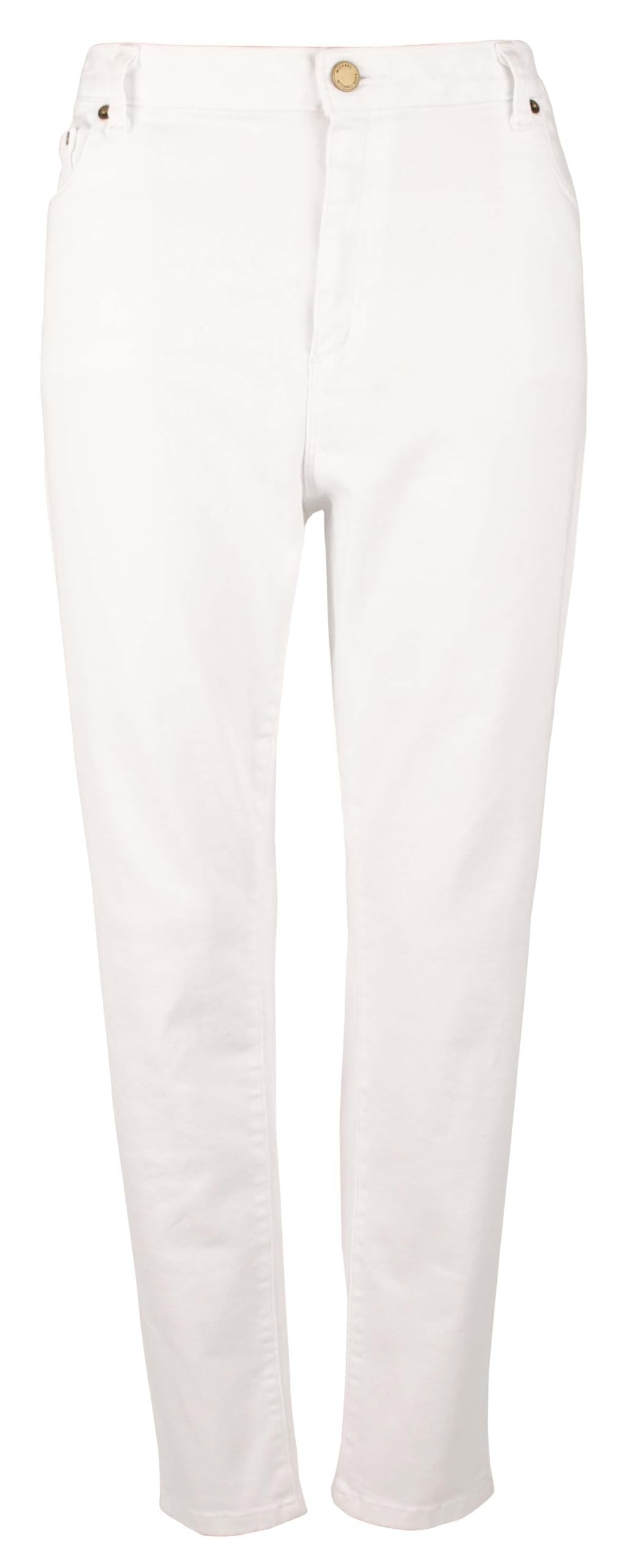 Michael Kors Women's Plus Size Selma Stretch Skinny High Rise Jeans Wht 14W