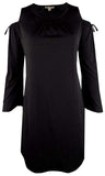 Michael Kors Women's Plus Size Pleated Cold Shoulder Dress B 0X
