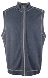 Tommy Bahama Flipshore Chaleco reversible con cremallera completa para hombre, talla pequeña