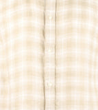 Michael Kors Men's Linen Plaid Slim Fit Long Sleeve Shirt Dn Large