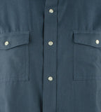 Men's Classic Fit Button Down Work Shirt DDnm Large Dark Denim