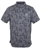 Men's NFL Cowboys Short Sleeve Palms Polo Shirts Gray