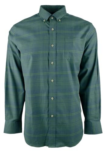 Men's Mainmast Plaid Stretch Button Down Shirt Frst Small Forest Men's Mainmast Plaid Stretch Button Down Shirt Frst Small Forest
