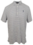 Men's Feather Weight Mesh Classic Fit Striped Polo Shirt-WB-S