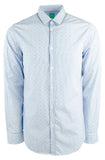 Men's Regular/Classic-Fit Cotton Printed Casual Shirt-B-L Blue