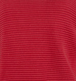 Suéter otomano con lentejuelas Bonita para mujer, cuello en V, rojo, talla mediana