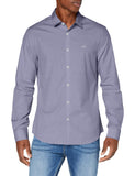 Men's Slim Fit Long Sleeves Shirt-BLU-Small