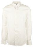 Men's Slim Fit Mini Dots Long Sleeves Shirt-HO-Large