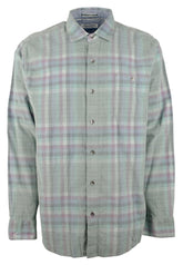 Men's Big Tall Coastline Corduroy Verde Plaid Shirt 2XLT