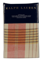 Ralph Lauren Home Camile Kieran Plaid One Euro Sham Red Multi 26 x 26 IN