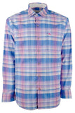 Tommy Bahama Men's Sarasota Prismatic Long Sleeve Button Down Shirt Medium Blue Aster