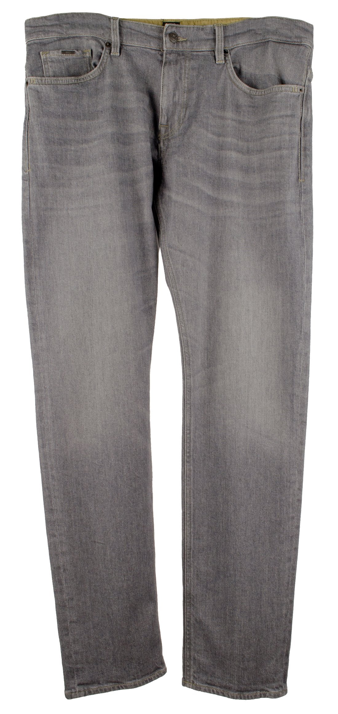Hugo Boss Men's Delaware Slim fit Stretch Denim Jeans Pants Med Gray