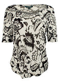 Lauren Ralph Lauren Women's Petite Paisley Printed Linen T Shirt