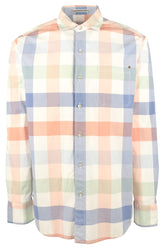 Tommy Bahama Men's Paradise Poplin Check Long Sleeve Shirt Chamois Medium