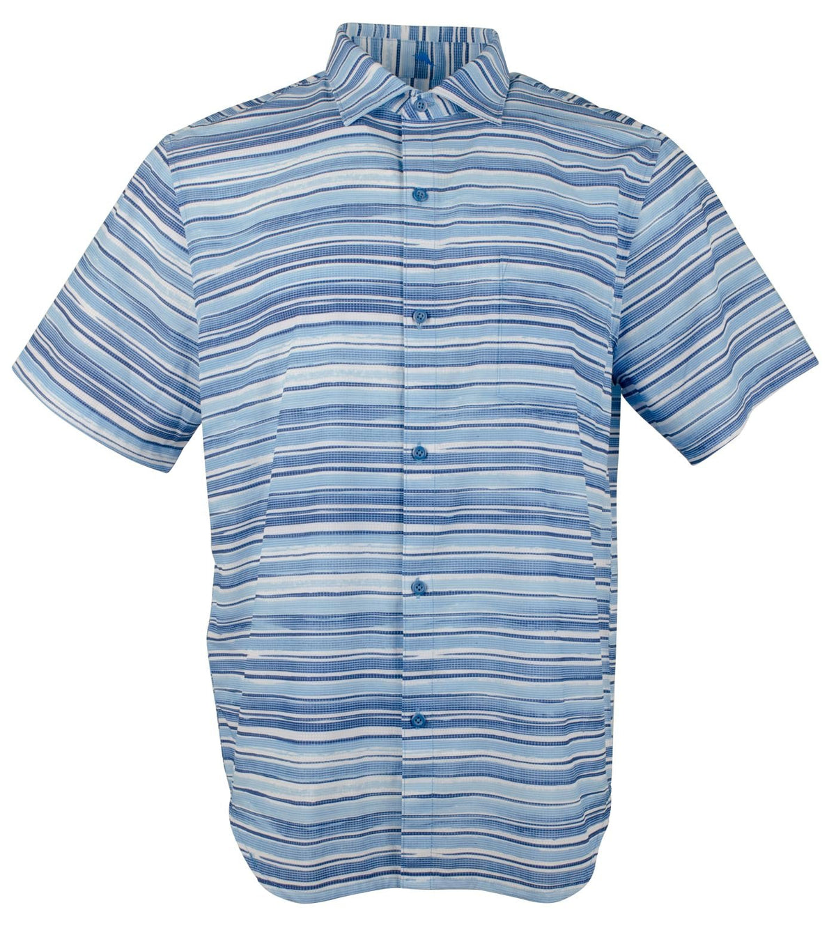 Men's Bahama Coast Ripple Tides Short Sleeve Shirt BCnl XX-Large, Blue Canal