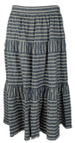 Lauren Ralph Lauren Women's Seersucker Midi Skirt BW 16