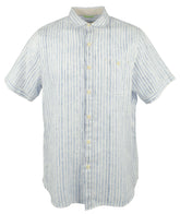 Men's Stripe Del Soul Linen Camp Shirt-BS-S