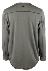 Tommy Bahama San Jacinto IslandZone - Camiseta tipo jersey con cuello henley para hombre, color negro, talla mediana