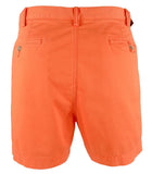 Men's Classic Fit 6" Flat Front Chino Shorts Orange