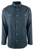 Men's Classic Fit Button Down Work Shirt DDnm Small Dark Denim