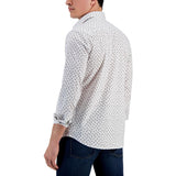 Michael Kors Mens Slim Fit Floral Button-Down Shirt White S, Concrete