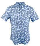 Michael Kors Men's Slim Fit Button Front Short Sleeve Shirt