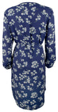 Lauren Ralph Lauren Women's Floral Long Sleeve Dress Blue 8