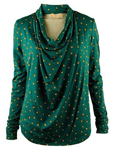 Customer Return Michael Kors Women's Draped Pyramid-Stud Print Blouse Top-DSG-S