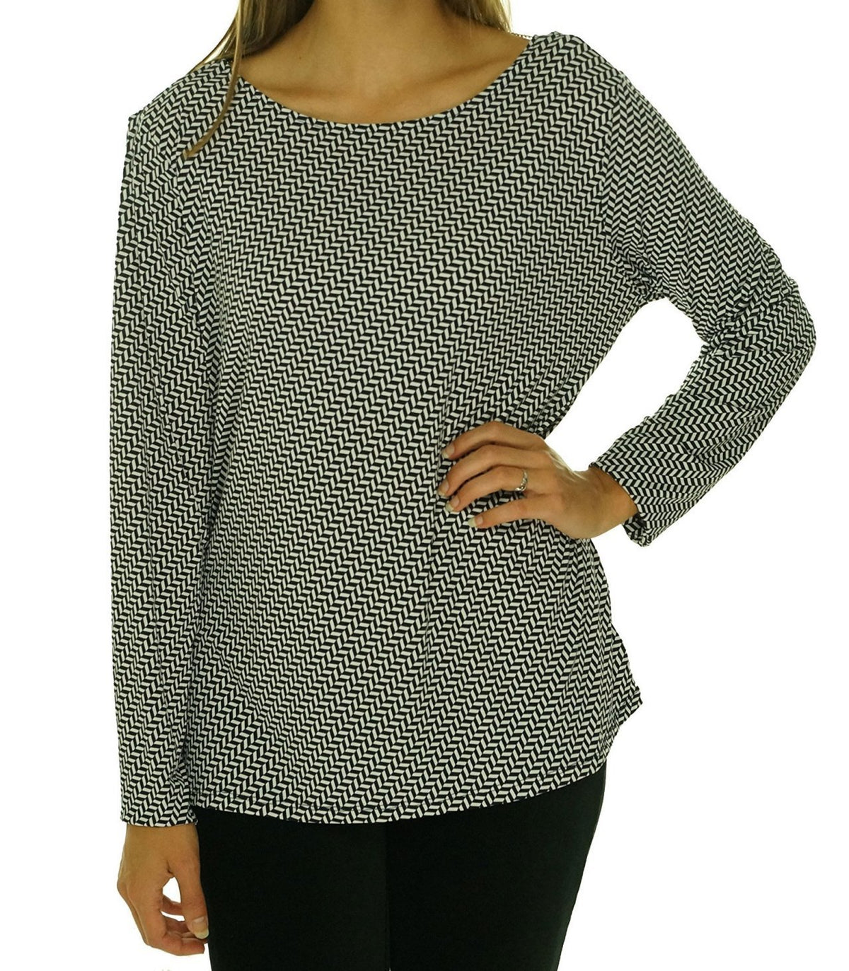 Michael Michael Kors Women's Long Sleeve Cowl Back Top New Navy Shirt