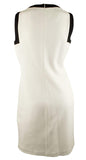 LAUREN RALPH LAUREN Women's Sleeveless Dress, Pearl/Black, 10US/CA 14UK