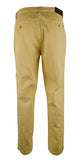 Men's Classic-Fit Flat-Front Chino Pants-BY-32Wx30L Yellow