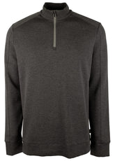 Hugo Boss Men's Sidney Jersey Quarter Zip Long Sleeve Pullover Small Open Gray