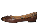 Sam Edelman Women's Addie Leopard Print Leather Flats Shoes Brown Leopard 6M New