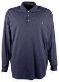 POLO RALPH LAUREN Men's Big & Tall Luxe Cotton Interlock Long Sleeve Polo Shirt Nvy 4XB