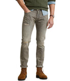POLO RALPH LAUREN Men's Sullivan Slim-Fit Brennan Repaired Faded Jeans (Grey, 36x30)