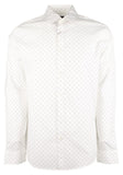 Michael Kors Men's Stretch Slim Fit Long Sleeve Shirt Wht X-Large